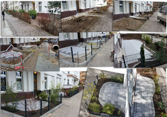 Terrassen, und Zaunbau, Pflanzung